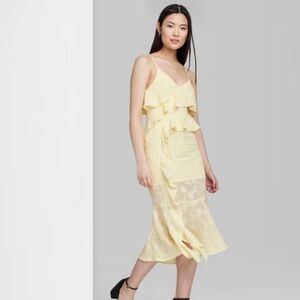 Wild Fable Ruffle Midi Dress💛